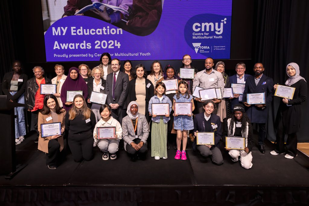 A group photo at the MY education awards