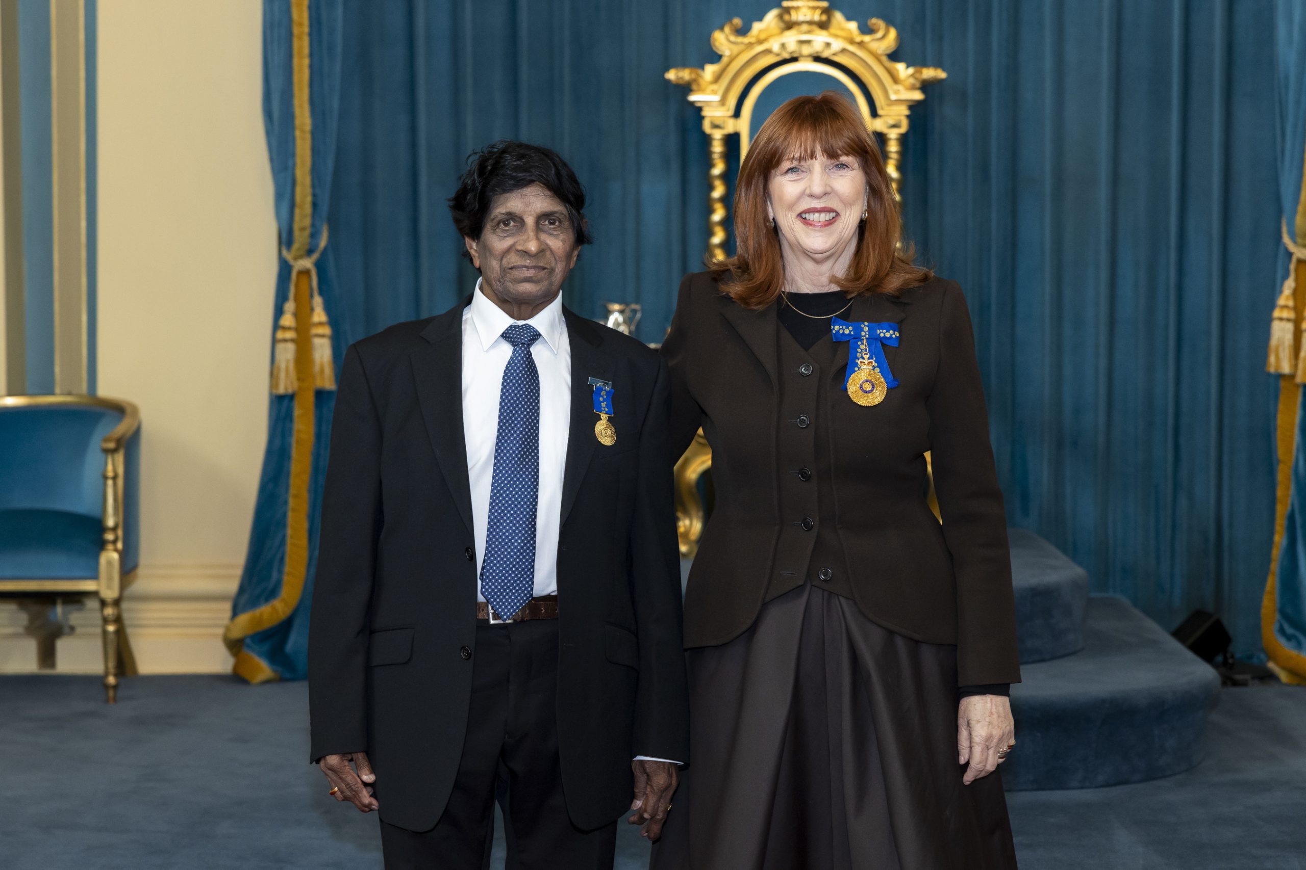 Mr Selliah Nalliah with Her Excellency Professor the Honourable Margaret Gardner AC